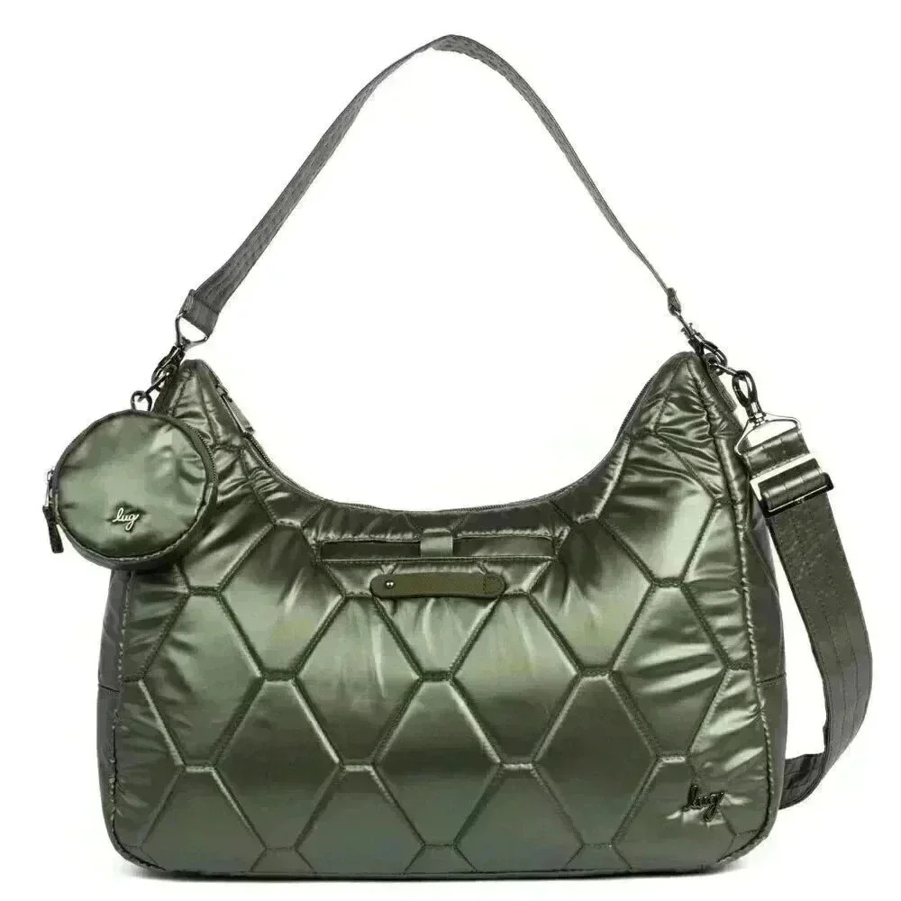 LUG Winger Hobo Bag / Crossbody / Shoulder Bag with Coin Pouch - Metalli… - Picture 1 of 16